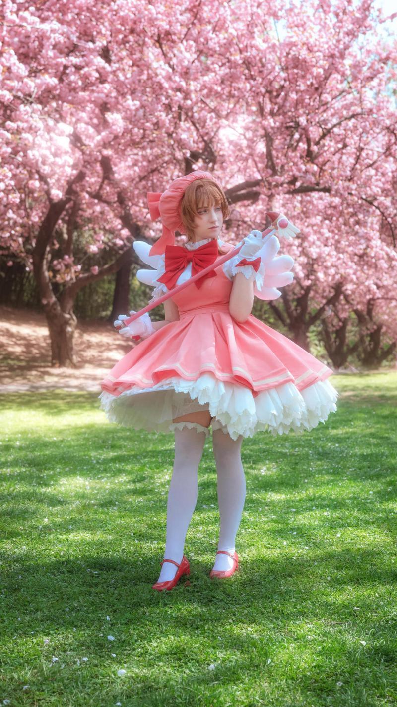 Cardcaptor Sakura - Sakura Kinomoto (Crystal Feather Dress) Cosplay - full length photo