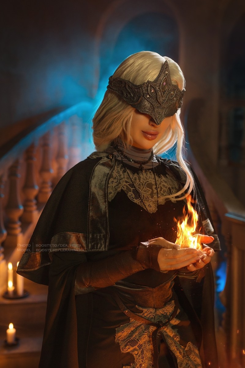 Dark Souls 3 - Fire Keeper Cosplay full length photo