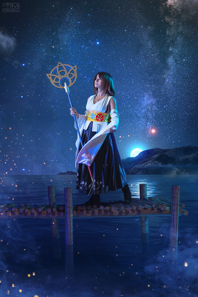Final Fantasy 10 - Yuna Cosplay full length photo