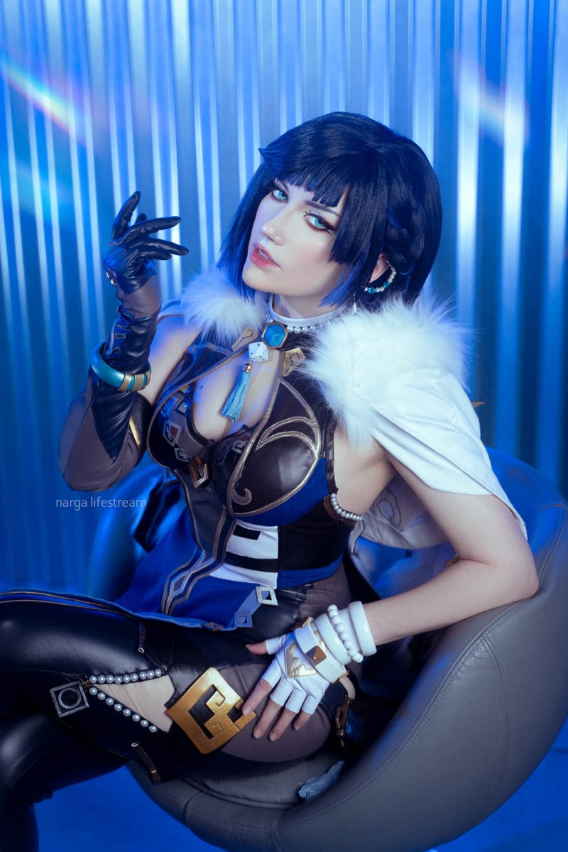 Genshin Impact - Yelan (Valley Orchid) (The Waning Point) Cosplay full body portrait