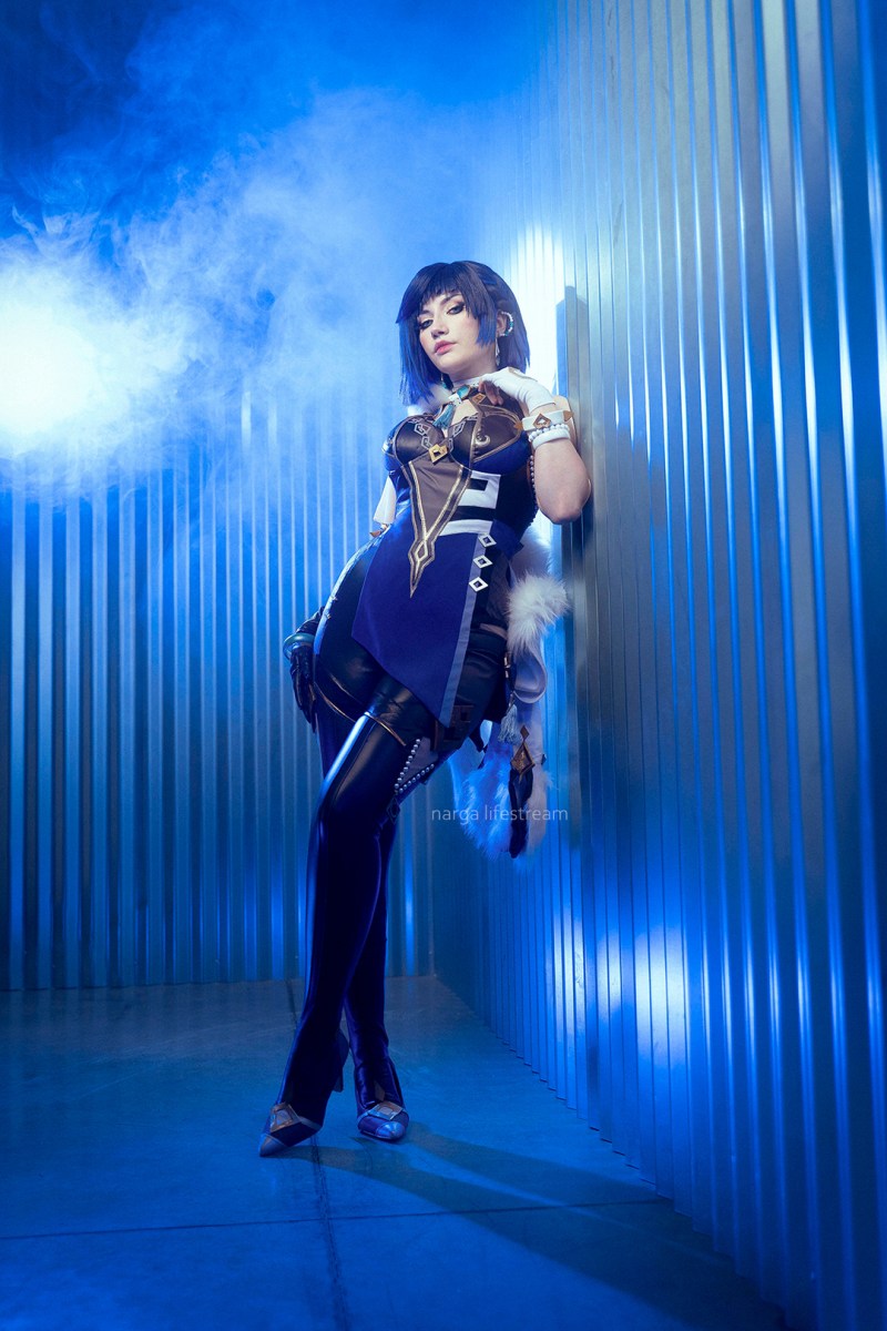 Genshin Impact - Yelan (Valley Orchid) (The Waning Point) Cosplay costume showcase portrait