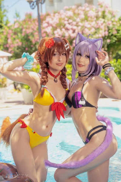 Hololive - Nekomata Okayu & Inugami Korone (Bikini) Cosplay