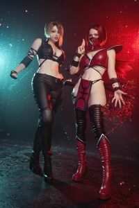 Mortal Kombat 9 - Sonya Blade & Skarlet (Lingerie) Cosplay