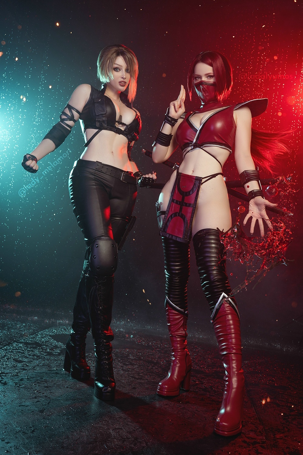 Mortal Kombat 9 - Sonya Blade & Skarlet (Lingerie) Cosplay