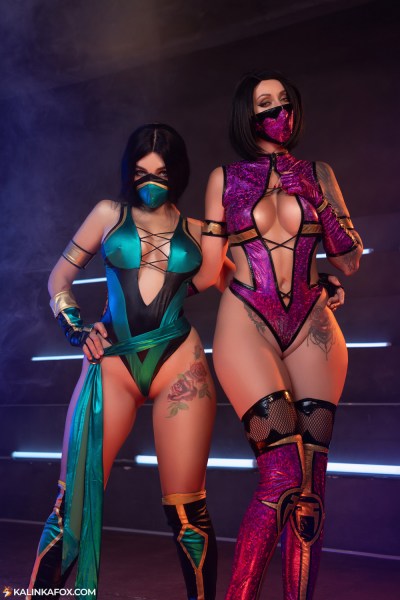 Mortal Kombat - Remake - Jade & Mileena (Lingerie) Cosplay