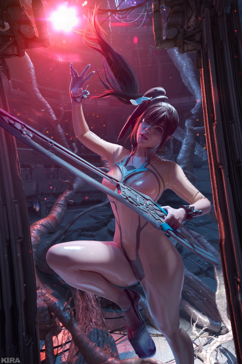 Stellar Blade - EVE (Angel) (Planet Diving) Cosplay full body portrait