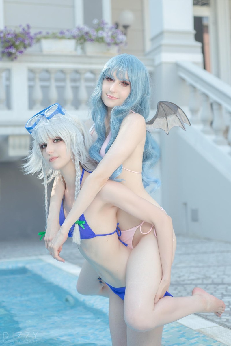 Touhou Project - Embodiment of Scarlet Devil - Remilia Scarlet &amp; Sakuya Izayoi (Bikini) Cosplay - MartinaEdelstein #02 - apparel study