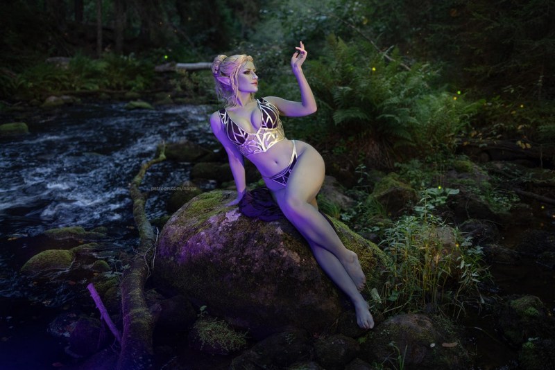 Baldurs Gate 3 - Minthara Baenre (Nightwarden) (Lingerie) Cosplay - Narga Lifestream #04 - provocative show
