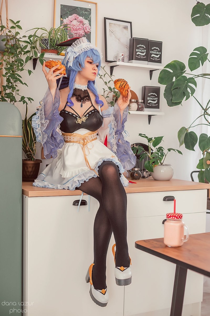 Genshin Impact - Ganyu (Maid) Cosplay - Daria Lazur #07 - detailed character analysis