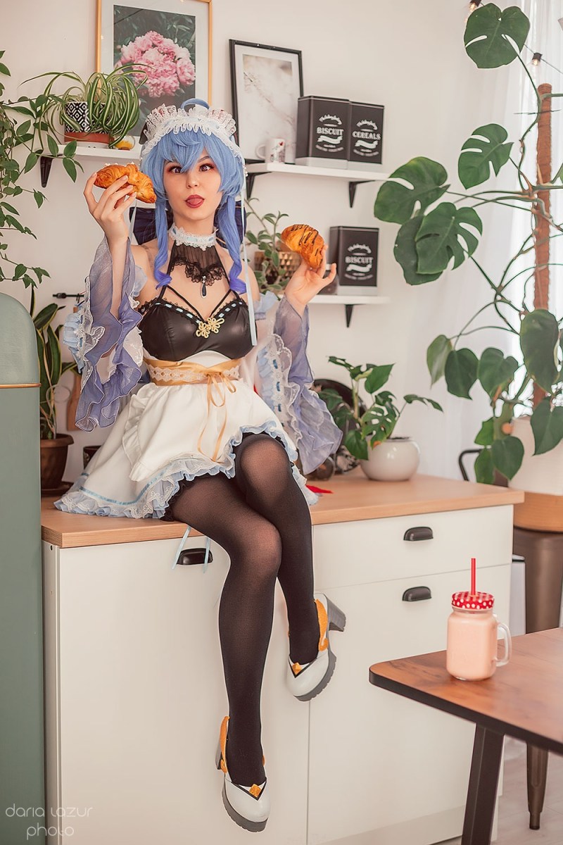 Genshin Impact - Ganyu (Maid) Cosplay - Daria Lazur #08 - mature aesthetic capture
