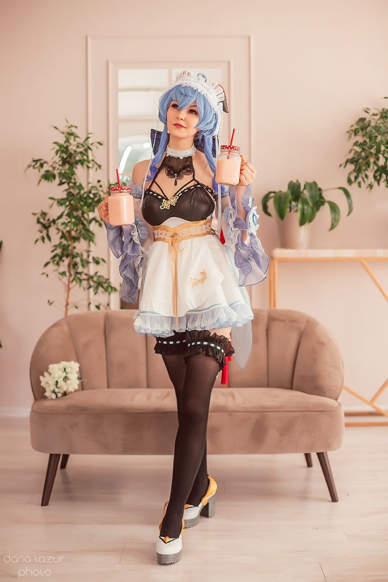 Genshin Impact - Ganyu (Maid) Cosplay - Daria Lazur #12 - sophisticated character portrait
