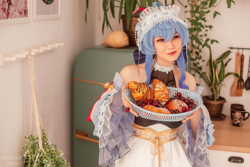 Genshin Impact - Ganyu (Maid) Cosplay - Daria Lazur #15 - detailed character analysis
