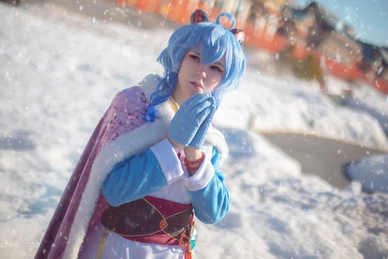 Genshin Impact - Ganyu (Winter) Cosplay - Daria Lazur #12 - full body portrait
