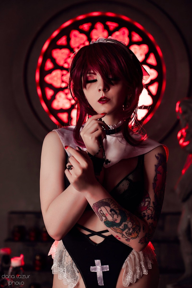 Genshin Impact - Rosaria (Nun) (Lingerie) Cosplay - Daria Lazur #01 - intimate portrait