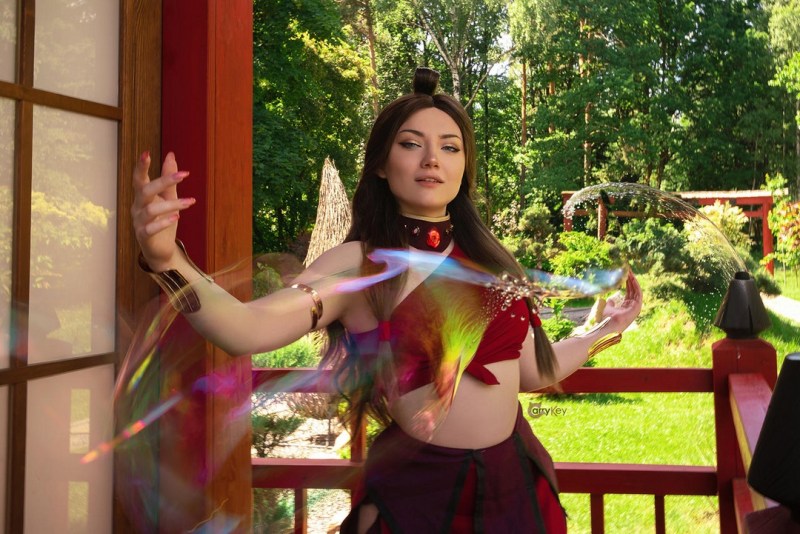 Avatar - The Last Airbender - Sapphire Fire (Katara) Cosplay - CarryKey #01 - anime costume