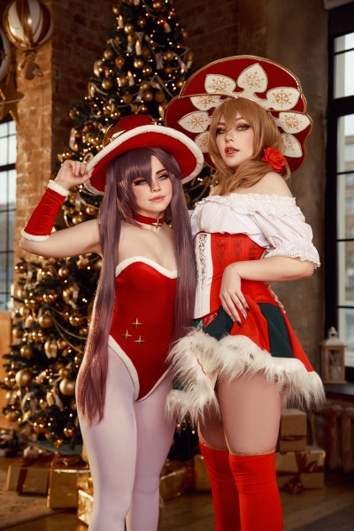Genshin Impact - Mona Megistus & Lisa Minci Cosplay