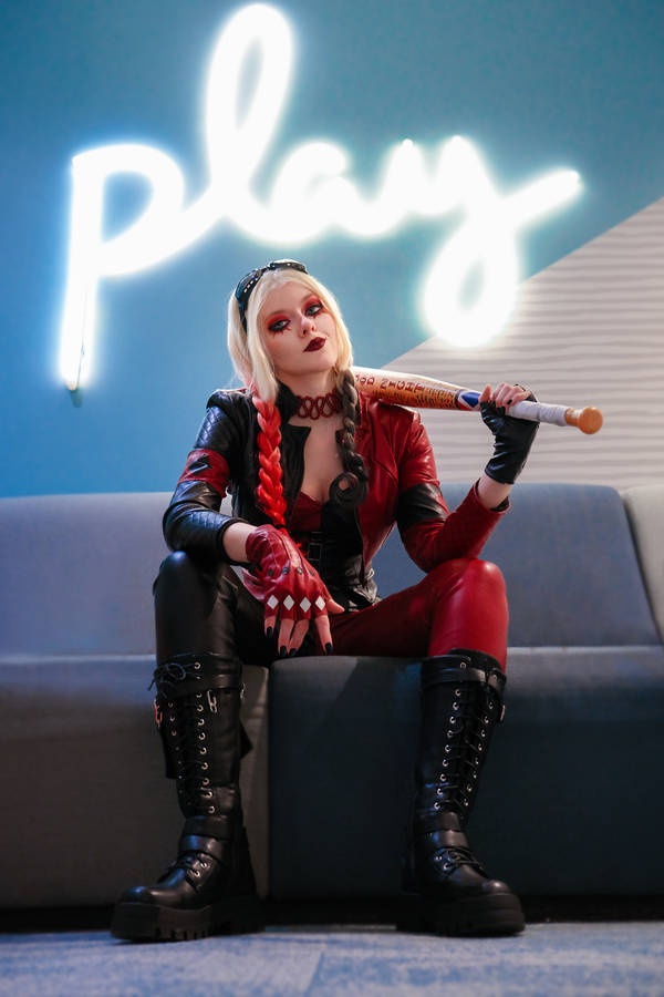 Batman - Harley Quinn (Harleen Frances Quinzel) Cosplay - NekoSandra #02 - expressive portrait