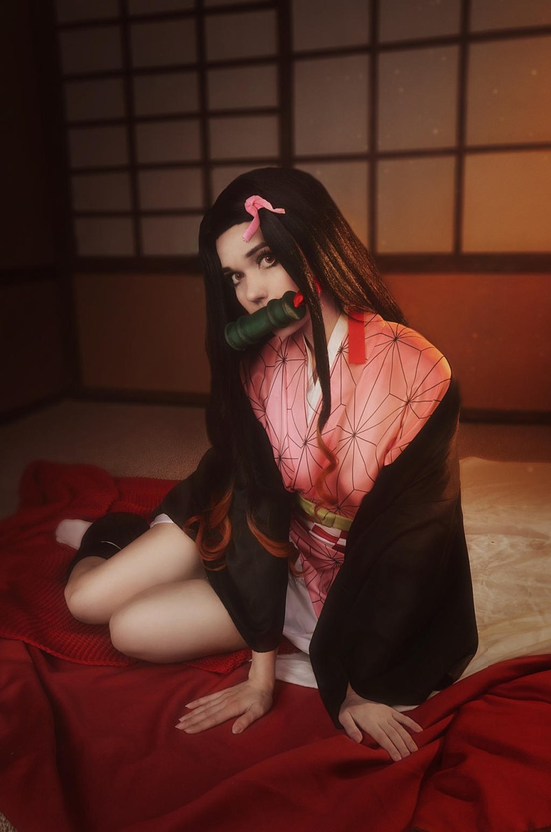 Demon Slayer - Nezuko Kamado (The Chosen Demon) Cosplay - Ariadna Lobe #04 - authentic view Demon Slayer - Nezuko Kamado (The Chosen Demon) Cosplay - Ariadna Lobe #04 - authentic view
