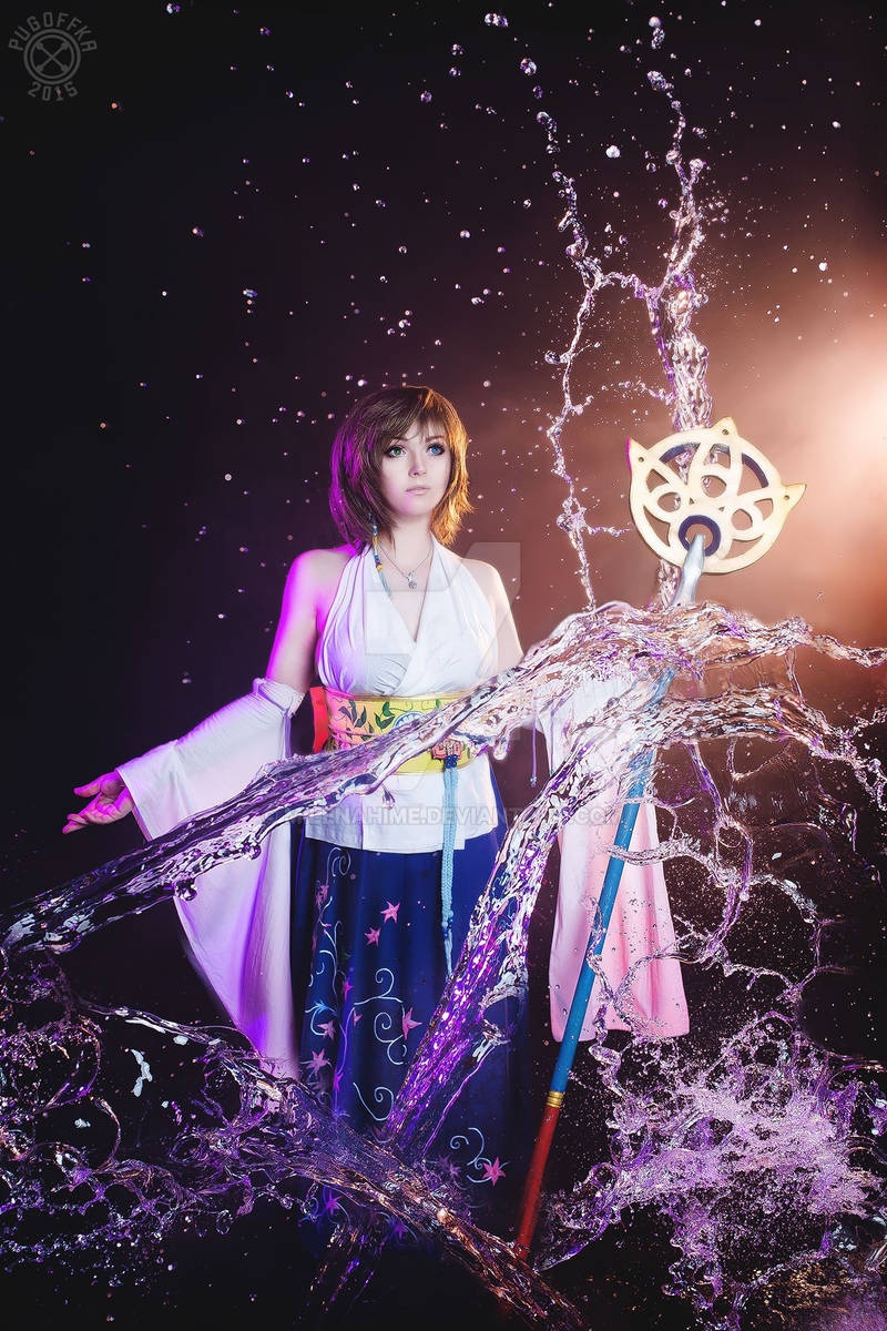 Final Fantasy 10 - Yuna Cosplay - MilenaHime #01 - authentic costume view Final Fantasy 10 - Yuna Cosplay - MilenaHime #01 - authentic costume view