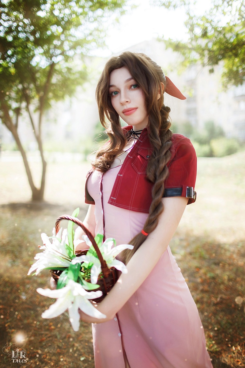 Final Fantasy 7 - Rebirth - Aerith Gainsborough Cosplay - Sawakate #01 - full length photo