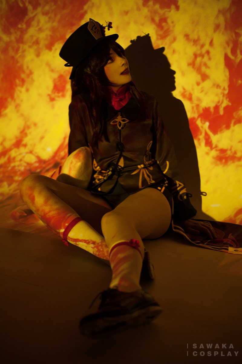 Genshin Impact - Hu Tao Cosplay - Sawakate #03 - full length character portrait Genshin Impact - Hu Tao Cosplay - Sawakate #03 - full length character portrait