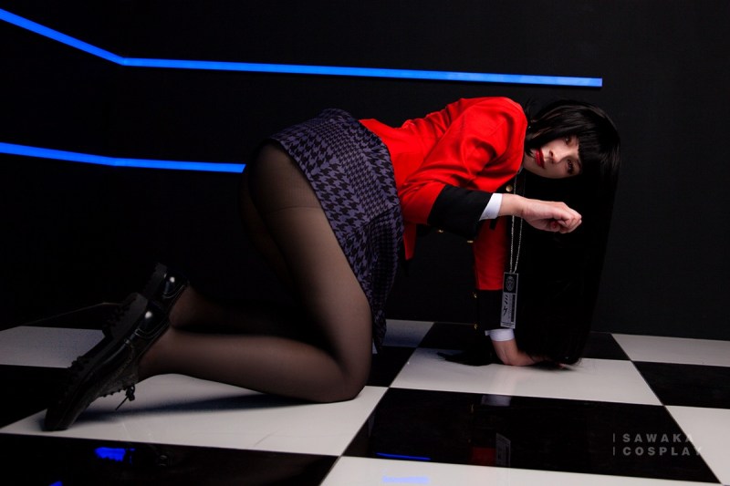 Kakegurui - Compulsive Gambler - Yumeko Jabami Cosplay - Sawakate #01 - full body port.