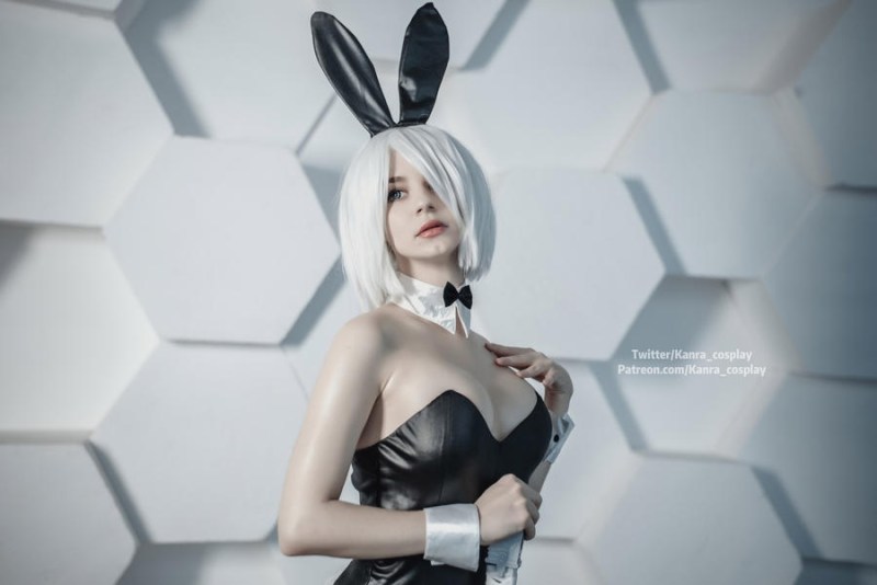 NieR AutomatA - 2B (YoRHa No.2 Type-B) (Bunny) (Erotic) Cosplay - Kanra #03 - suggestive shot
