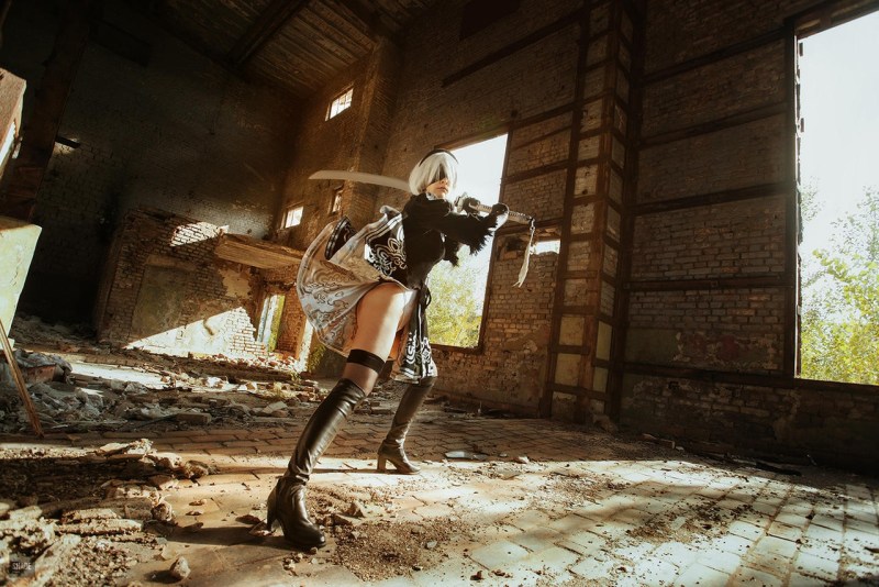NieR AutomatA - 2B (YoRHa No.2 Type-B) Cosplay - Shiera13 #01 - soft focus shot