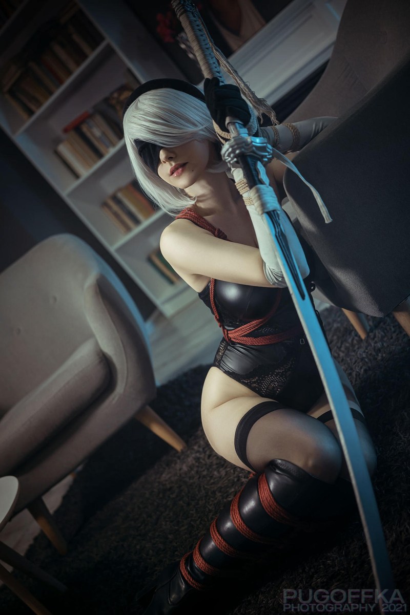 NieR AutomatA - 2B (YoRHa No.2 Type-B) (Erotic) Cosplay - Shiera13 #05 - erotic study