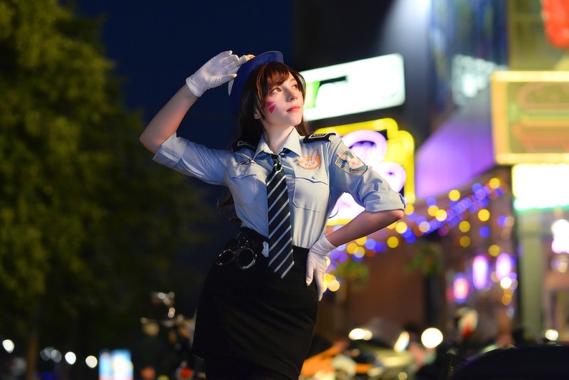 Overwatch - D.VA (Hana Song) Cosplay - Sawakate #04 - artistic framing portrait