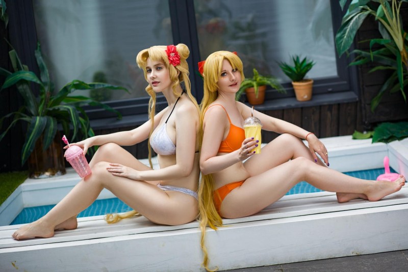 Sailor Moon - Usagi Tsukino (Sailor Moon) &amp; Minako Aino (Sailor Venus) (Erotic) Cosplay - Shiera13 #05 - artistic composition