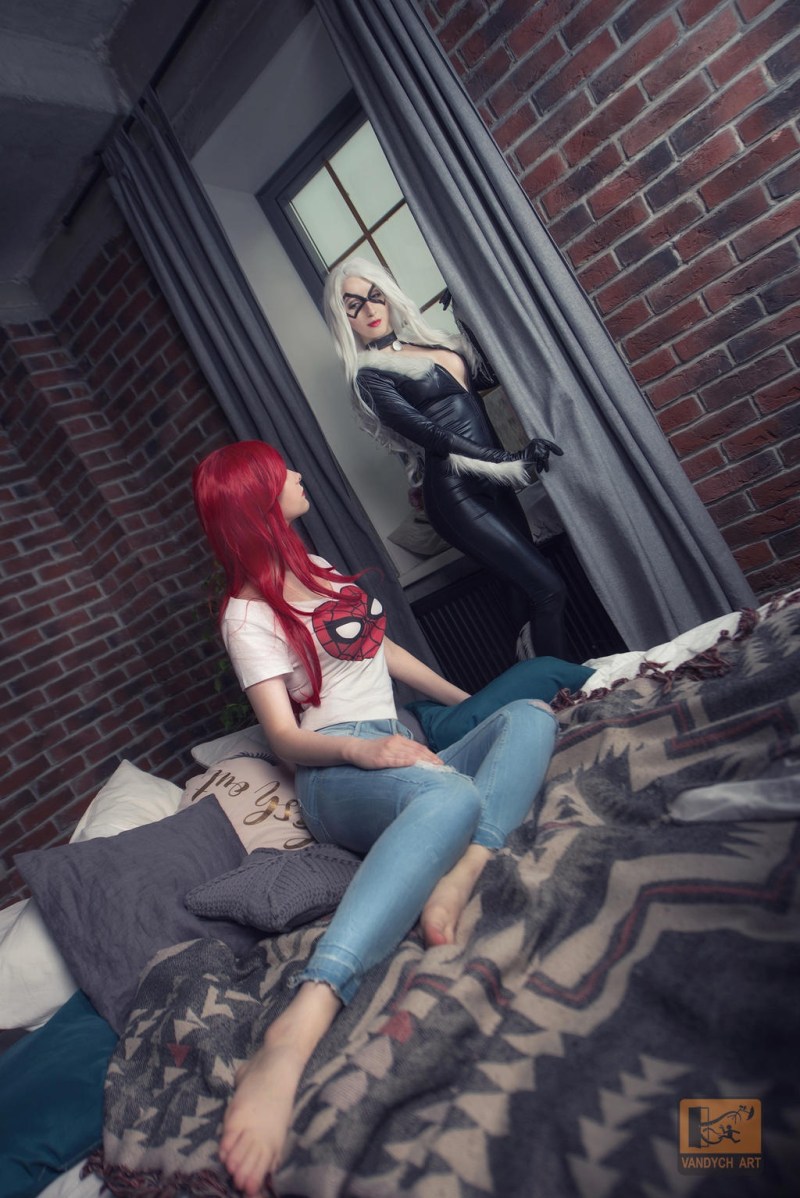 Spider-Man - Mary Jane Watson &amp; Felicia Hardy (Black Cat) Cosplay - Shiera13 #01 - authentic view