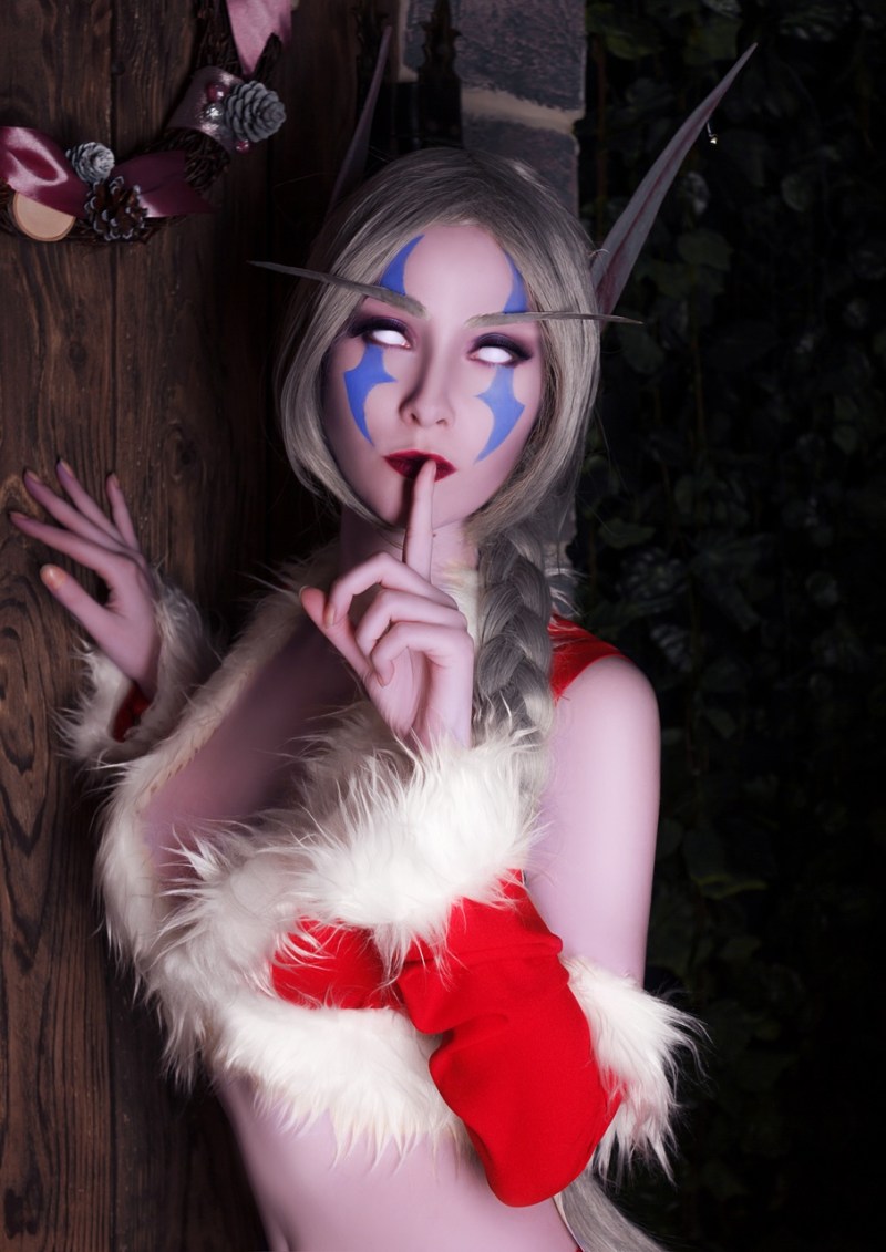 World of Warcraft - The Burning Crusade - Night Elf (Winter Veil) (Christmas) Cosplay - Shiera13 #02 - inspired capture